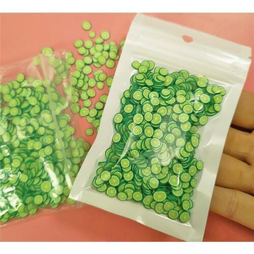 10g Fruit Slice Clay Sprinkles Filler Supplies Lemon kiwifruit for DIY Nail Beauty Decoration Toys for Children Kids