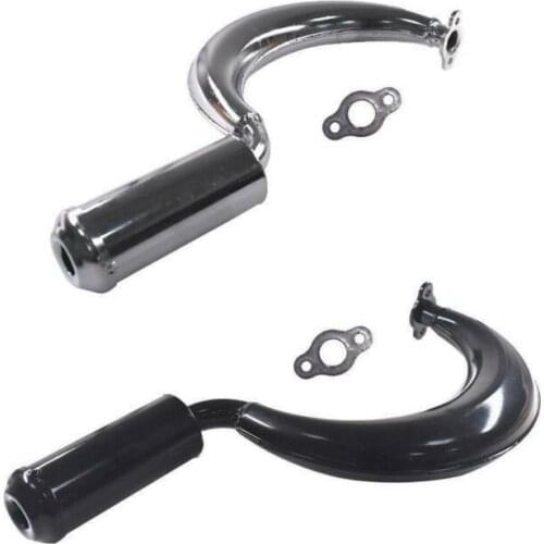 Chrome Half Moon Muffle Exhaust Pipe 49cc 80cc Motorized Motorised Bicycle Bike