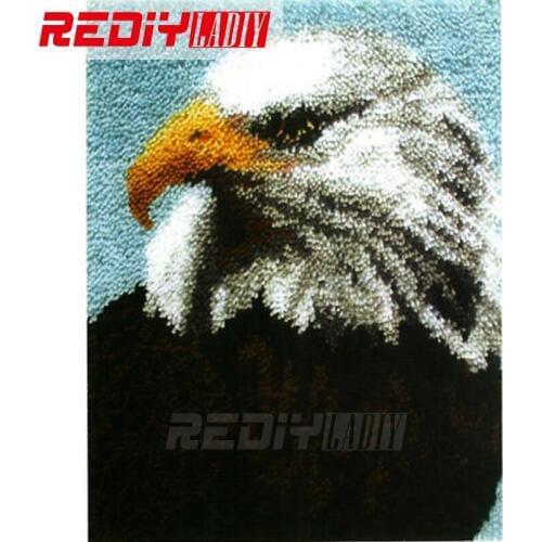 DIY Carpet Rug Spirit of Eagle Latch Hook Rug Crocheting Tapestry Sofa Decor Cushion Set for Embroidery Unfinished Floor Mat