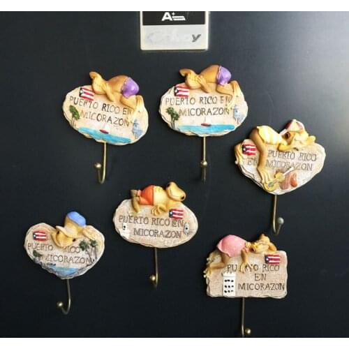 Creative Key Hook Magnetic Refrigerator Magnet Three-dimensional Painted Travel Souvenir Decoration Crafts