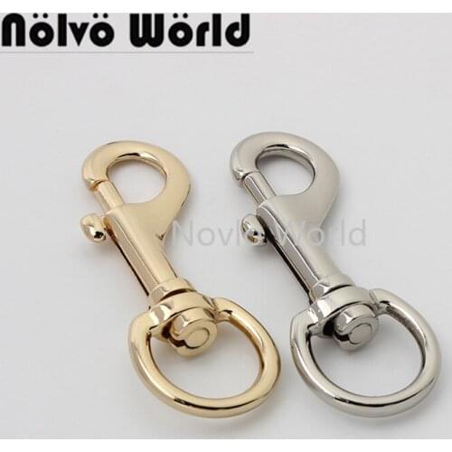 10-50pcs 4 colors 3/4 inch 2cm Big hook trigger snap hook swivel clasp lobster claws swivel hooks for bags dog leash metal