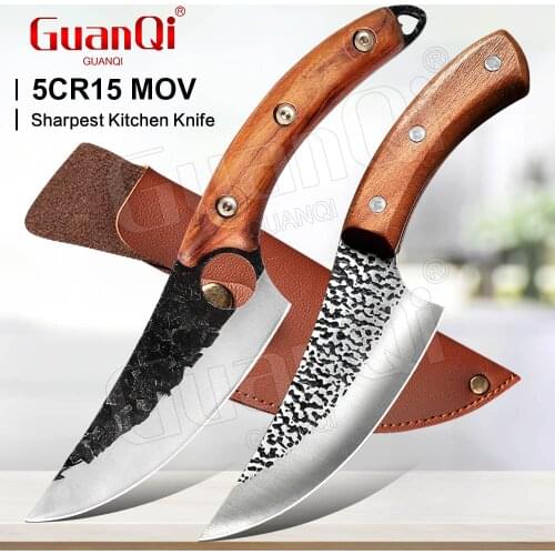 Handmade Stainless Steel Kitchen Boning Knife Fishing Knife Forge Steel Serbian Boning Knife Outdoor Hunting Knife Meat Cleaver