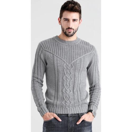 TFU Men 2020 Autumn New Casual Knitted Acrylic Warm Sweaters Pullover Men Brand Spring Fashion O-Neck Cotton Striped Sweater Men