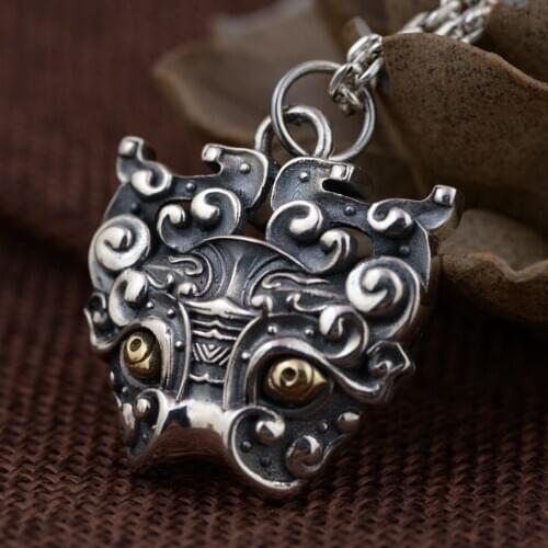 Ways is Thai silver locket Mens fashion to restore ancient ways give the mythical wild animal pendants wholesale