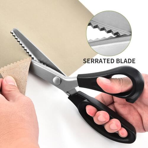 Sewing Dressmaking Tailors Serrated Scissors Arc Triangle Lace Scissors Fabric Leather Handicraft Tool Accessories Shear