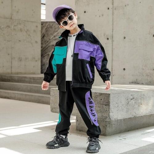 Boys Hip Hop Clothing For Kids New Hiphop Suit Stage Outfits Jazz Dance Costumes Ballroom Performance Street Dance wear DQS3831