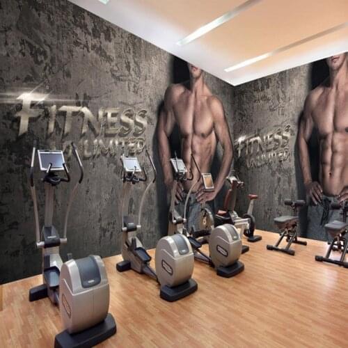 Drop Shipping Custom 3d Wallpaper Personality Handsome Gymnasium Yoga Museum American Background Wall Bedroom Bar Wallpaper