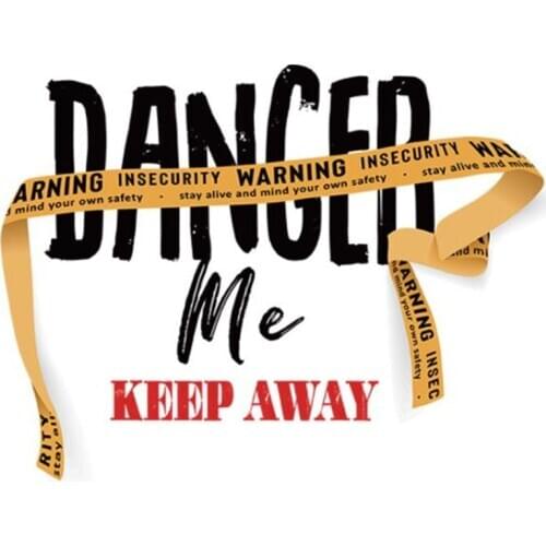 Fashion Biker Patch Clothes 26CM DANGER me Thermal Transfer Printing T shirt Women iron on patches for clothing Diy Stickers