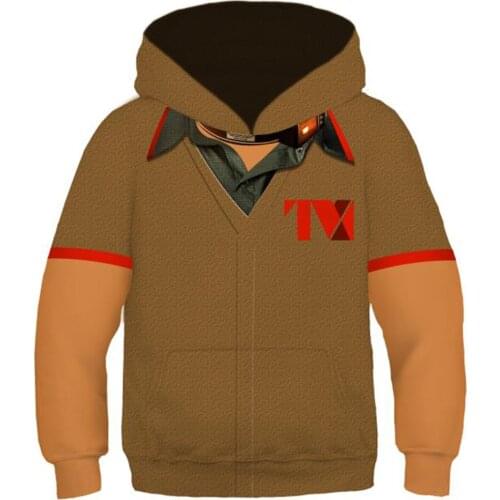 Loki Hoodie 3D Printed Hooded Sweatshirt Kids Children Casual Streetwear Zip Up Jacket Coat