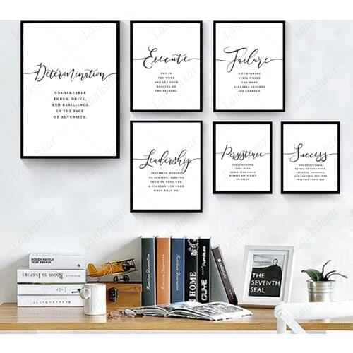 Success Quotes Wall Art Canvas Painting Prints Business Modern Office Decorative Pictures Leadership Inspirational Posters Decor