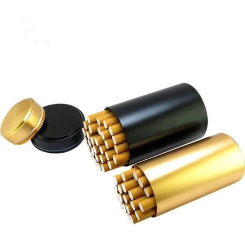 Waterproof Anti pressure Cigarett Case Metal Tobacco Bottle Big Capacity Tea Storage Sealed Bottle Travel Cookie Jar