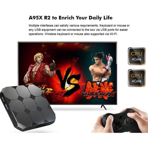 High Quality Factory Android 7.1 2+16G Android TV Box S905W 1GB Ram A95X R2 with chip set Amlogic S905W