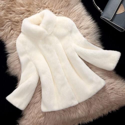 WERTUIOP Long Fur Coats