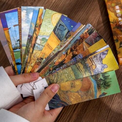 30 pcs /lot Van Gogh Bookmarks For Book Reading Maker Creative Page Paper Bookmark Stationery store School supplies