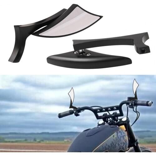Rear View Mirror Triangular Adjustable Reflector Motorbike Left Right Side Glass for Dyna Travel Cruiser