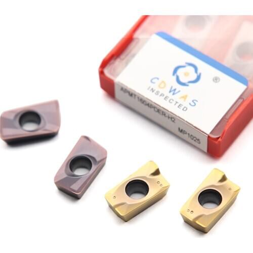 10PCS APMT1604 PDER H2 MP1025 MP1120 Carbide Inserts CNC Lathe Cutter Tools Milling Turning Tool APMT 1604 Blades Cutting Tools