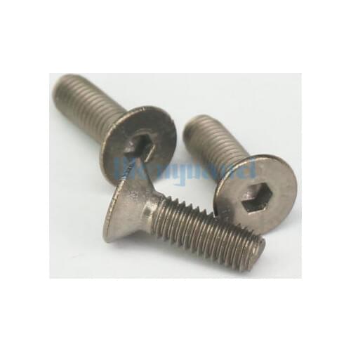 10pcs M5*0.8 x 16mm GR2 Countersunk Titanium Hex Socket Cap Screw Bolts Anti Acid Corrosion