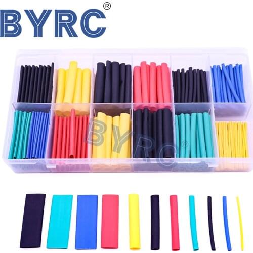 280pcs/box Heat Shrink Tube Kit Shrinking Assorted Polyolefin Insulation Sleeving Heat Shrink Tubing Wire Cable 8 Sizes 2:1 s