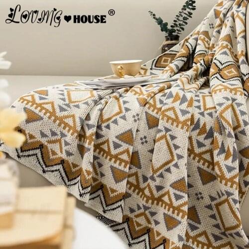 Bohemia Sofa Cover Knitted Blanket Weaving Blanket Mat Throw Chair Decor Warm Office Air Conditioner Nap Blanket Home Decor