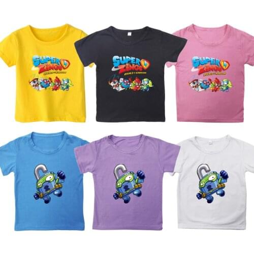 Hot Sale Child Super Zings T Shirts Summer Kids Superzings T-shirt Cotton Baby Boys Girls Short Sleeves Tee Tops Children Gift