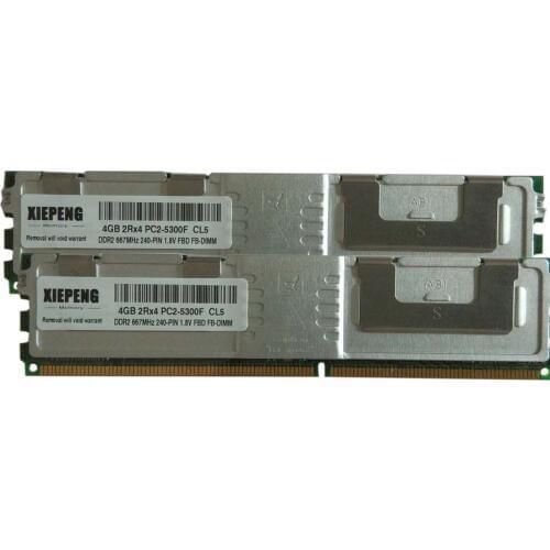 For HP Workstation xw6400 xw6600 xw8600 xw8400 Fully Buffered Memory 4GB 2Rx4 PC2-5300F RAM 8GB DDR2 667MHz FB-DIMM ECC DIMM