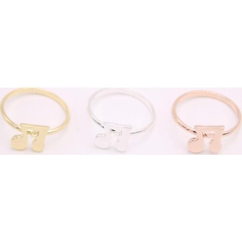 Hot sale musical element rings Double notes rings Child interest ring