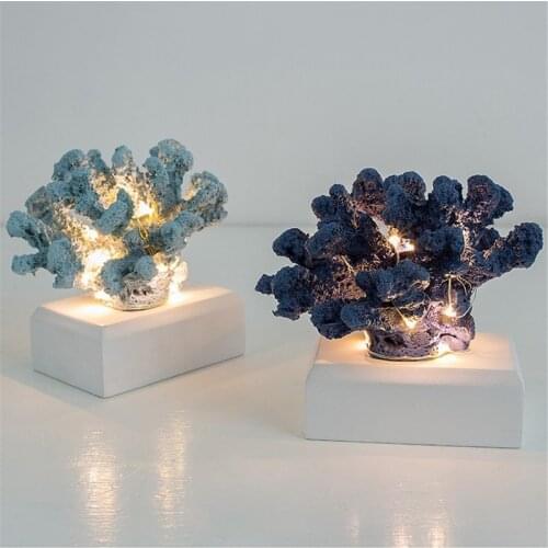 Simulation Coral Figurines Home Decoration Living Room Desktop Miniatures Ornaments Crafts Garden Decoration Accessories Gifts
