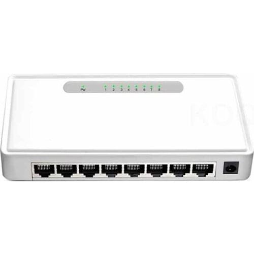 AU42 -8 Port Gigabit Switch VLAN 1000M Desktops Ethernet Network Switching Hub Shunt 8 Gigabit Uplink Hub