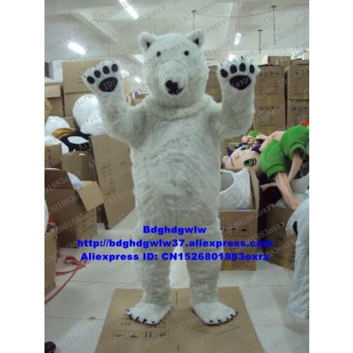 White Sea Bear Polar Bear Mascot Costume Adult Cartoon Character Outfit Suit Supermarket Opening Ceremony CX4035 Free Shipping