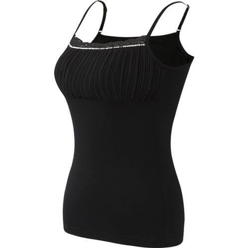 Summer blouse Modal cotton fashion ladies Sling shirt sexy underclothing low-cut womens lace bralette Tank top black white