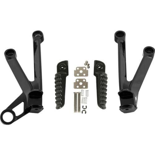 Motorcycle Aluminum Rear Foot Pegs Footrest Brackets For Kawasaki ZX10R 2004-2005