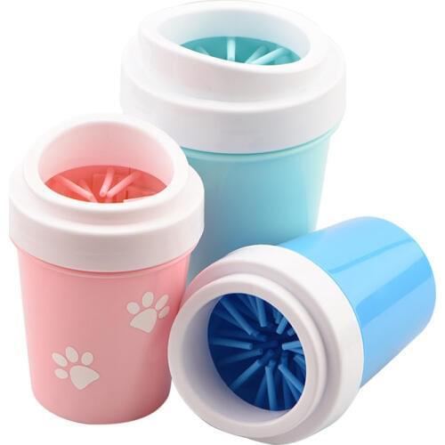 Dog Paw Cleaner Cup Soft Silicone Combs Portable Pet Foot Washer Cup Paw Clean Brush Quickly Wash Dirty Cat Foot Cleaning Bucket