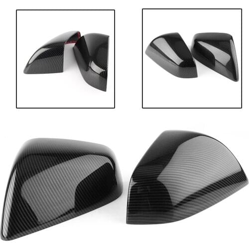 Carbon Fiber ABS Rearview Mirror Cover Trim Decor 2Pcs For Tesla Model X 2016 2017 2018 Door Side Rear View Mirrors Cup