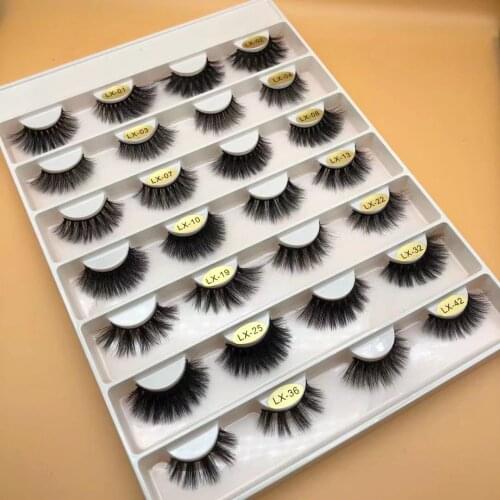 14 Pairs Natural 3D Mink Lashes Book Wispy Realistic Looking Makeup Eyelashes For Asian Woman Wholesale High Volume Strip Lashes