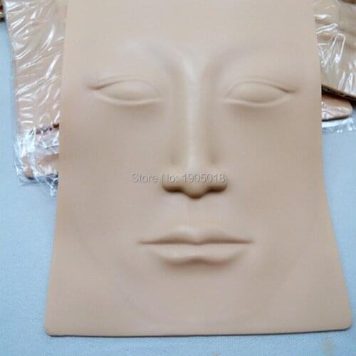 New 10 pcs silica gel 3D face Practice Skin Permanent Makeup Soft Blank Lip Eyebrow Practice Skin Professional Tattoo Accessory