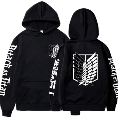 New Anime Attack on Titan AOT Merch Ackerman Levi Scout Regiment Printed Hoodies Hooded Sweatshirts Cozy Tops Pullovers
