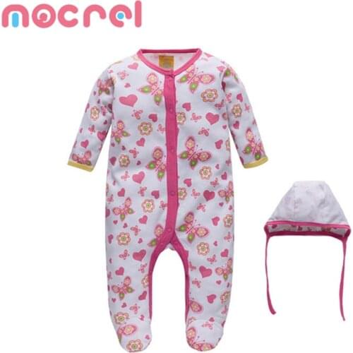 Clothes Baby Girl Boy Neonatal Cartoon Embroidered Conjoined Baby Climb Clothes During The Spring And Autumn Package Footies
