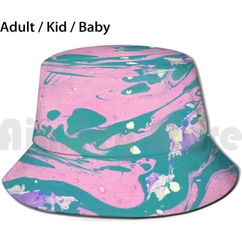 Pink Aqua Purple Paint Bucket Hat Adult kid baby Beach Sun Hats Zoom Zoom U Zoom University Zoom Law Zoom School Of Law Vsco