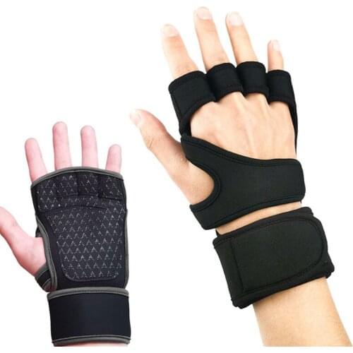 Gym Weightlifting Gloves Fitness Half Finger Gloves Crossfit Workout Non-Slip Cycling Yoga Strength Training Wrist Support