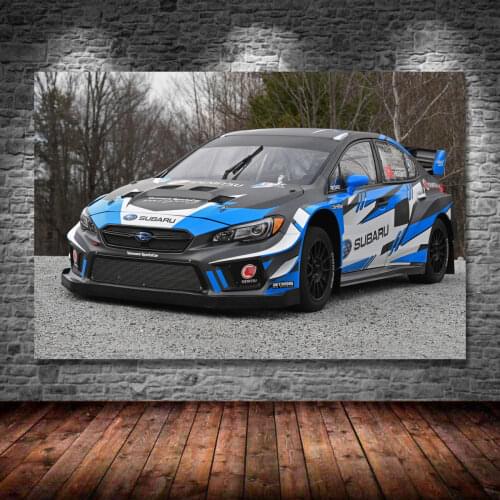 Subaru WRX STI Rallycross W R C Racing Car Sportscar Posters and Prints Canvas Wall Art Picture For Living Room Decor