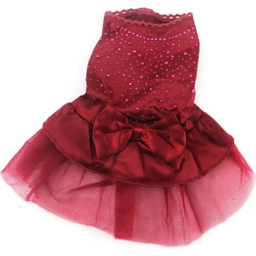 Pet Bow Tutu Wedding Party Puppy Princess Dress Skirt Doggie Cat Dog Clothes Dress Chihuahua Dog Clothes Apparel
