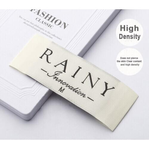 Hot clothing tags washable garment labels custom woven labels for clothing own name labels logo woven tags