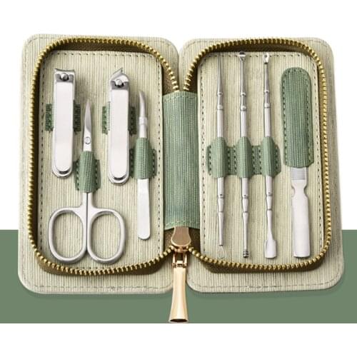 Professional Manicure Kit 8PCS Stainless Steel Nail Clippers Set Pedicure Set Nail Grooming Kit Travel Nail Tool For Women & Men