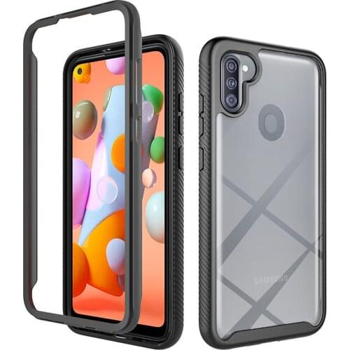 Shockproof Slim Armor Case For Samsung Galaxy M11 M 11 Full Protection Transparent Bumper Cover For Galaxy M11 Stand Fundas
