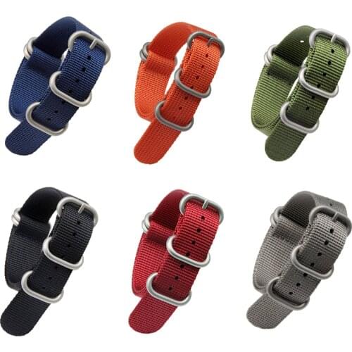 Automatic Mechanical Watch Band Black Red Green Orange Orange Nato Straps 20mm 22mm Diving Wristwatch Bracelets