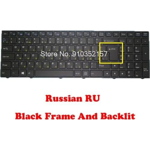 RU Backlit Keyboard For CLEVO N750BU N751BU N750HU N751HU N750GU N751GU N750WU N751WU N750WL N751WL N750WG N751WG Russian