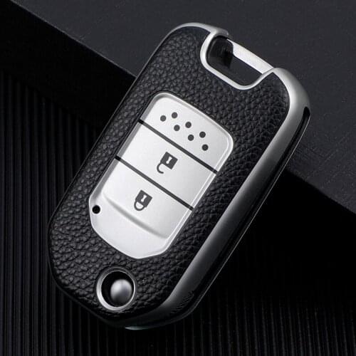 Tpu Car Remote Key Case Cover For Honda Civic HRV Crv XRV Crider Odyssey 2015-2018 Flip Cover Folding 2-Button Remote Box