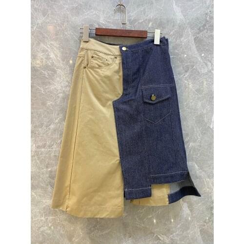 Spring Summer 2021SS New Women Patchwork Asymmetrical Casual Skirt For Ladies Tutu