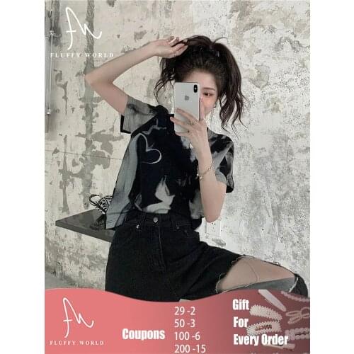 T-shirt Women Tie Dye Short Sleeve Streetwear Crop Top Women 2021 Summer Cotton O-Neck Short Tees Tshirts Female Casual Tops