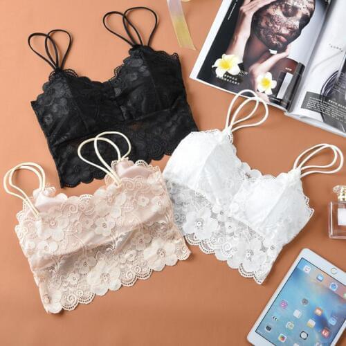 Women Sexy Style Lace Boob Tube Top Wrapped Chest Beauty Back Bottoming Shoulder Straped Bra Vest Hot Sale 2019